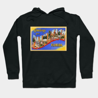 Greetings from Palm Beach, Florida - Vintage Large Letter Postcard Hoodie